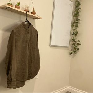 Dark Green Bohemian Style Top